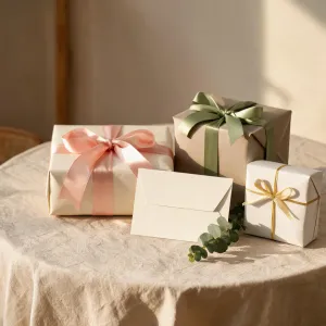 Wrapped gifts table