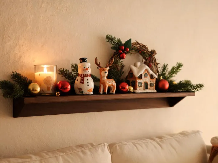 Holiday collectible shelf